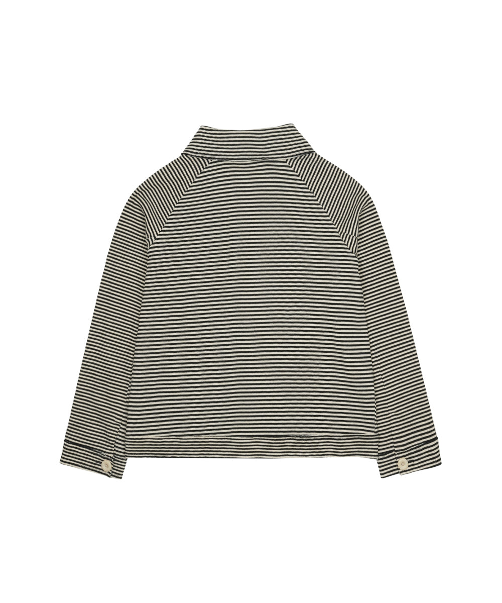 Coyseio - Wide Collar Waffle Stripe Shirt (Black) product image 12 | TRAB K-Fashion Australia