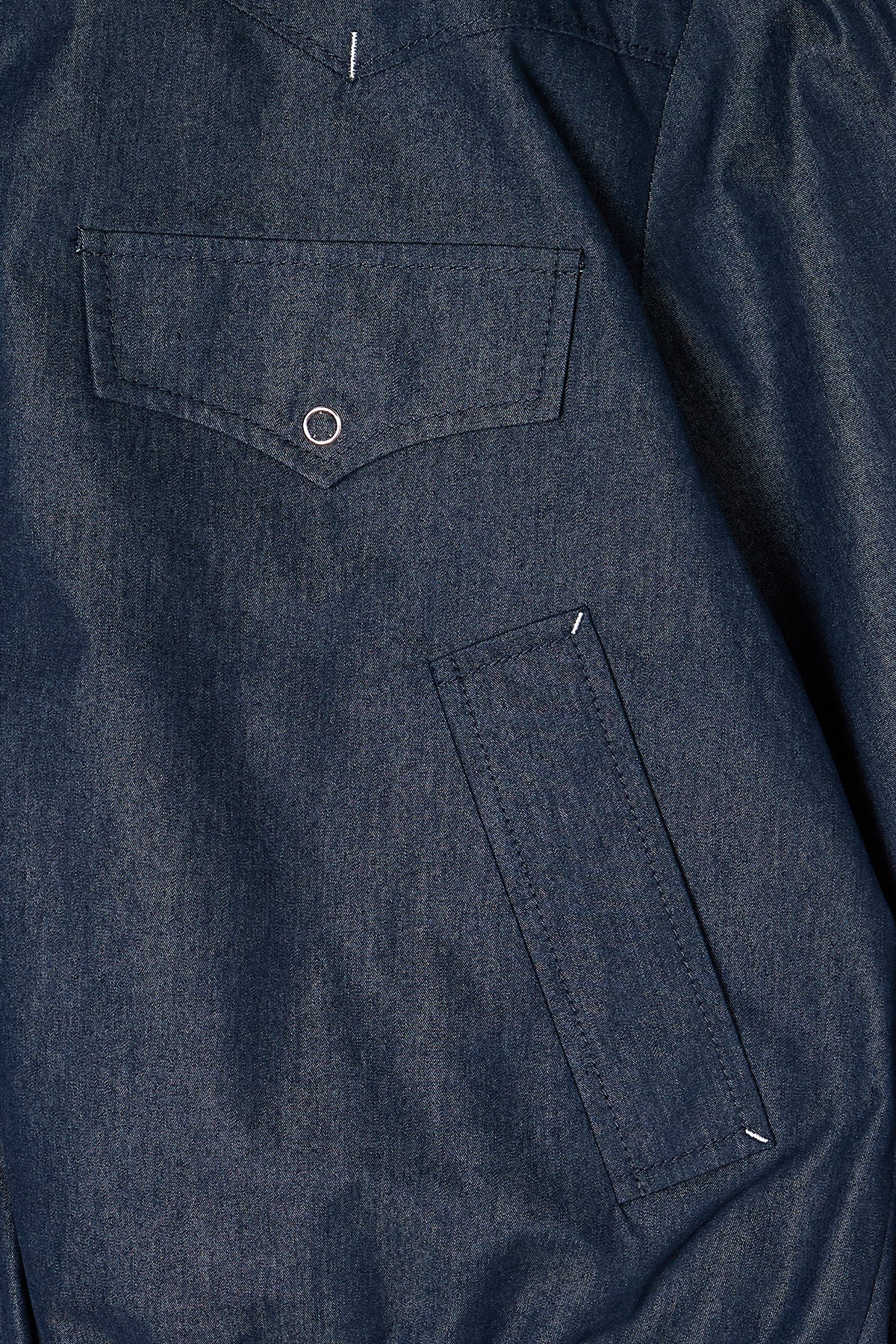 Matin Kim - Western Detail Denim Like Blouson (Navy) product image 4 | TRAB K-Fashion Australia