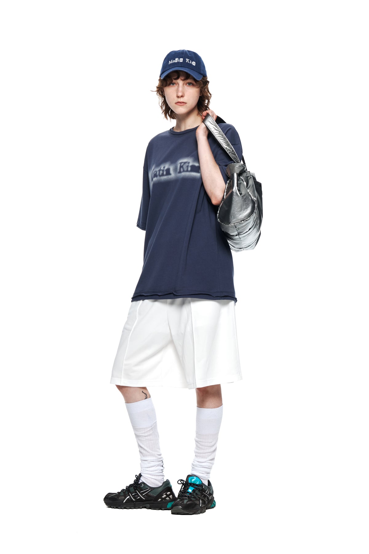 Matin Kim - Matin Shade Logo Top (Smoke Blue) product image 8 | TRAB K-Fashion Australia