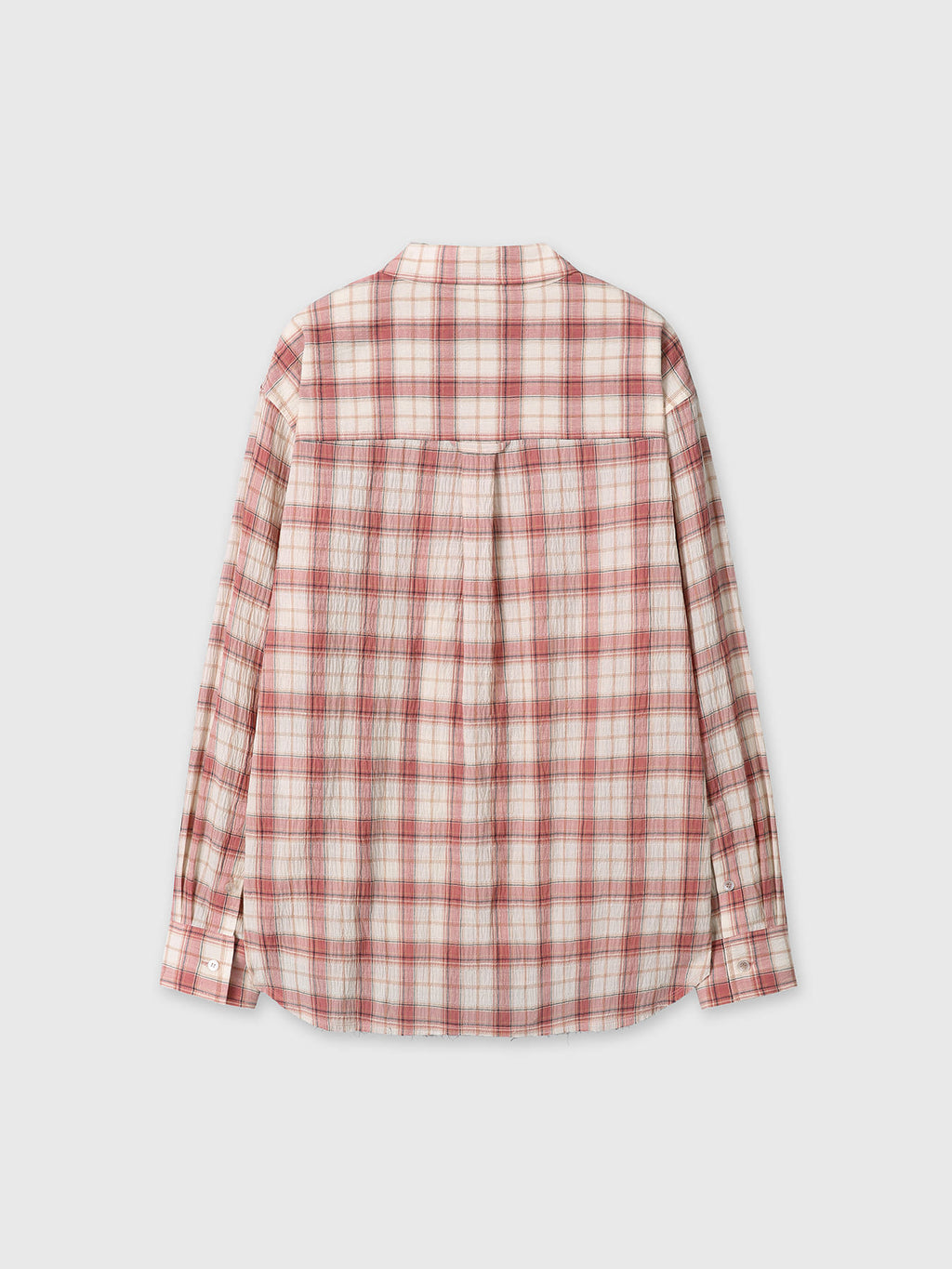 Tonywack - Raw-Cut Cotton Check Shirt (Pink Check) product image 8 | TRAB K-Fashion Australia
