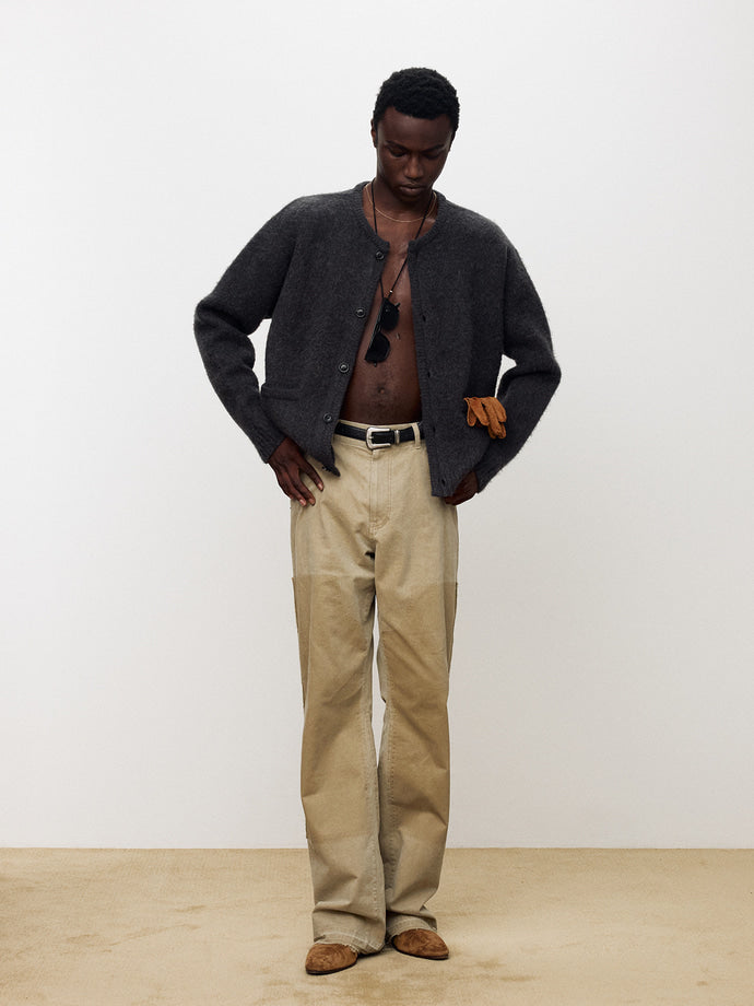 Tonywack - Alpaca Jacquard Knitted Blouson (Grey) product image 8 | TRAB K-Fashion Australia