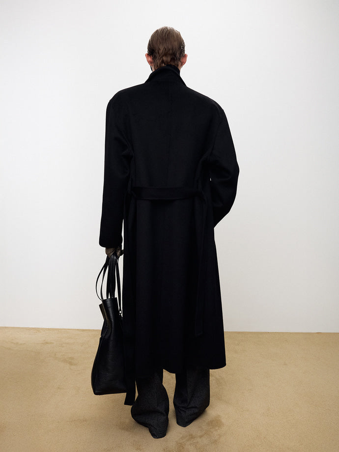 Tonywack - Hand-Made Wool Cashmere Stand-Collar Coat (Black) product image 10 | TRAB K-Fashion Australia