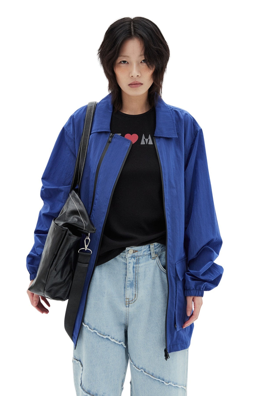 Matin Kim - Two Way Anorak Jumper (Blue) product image 6 | TRAB K-Fashion Australia