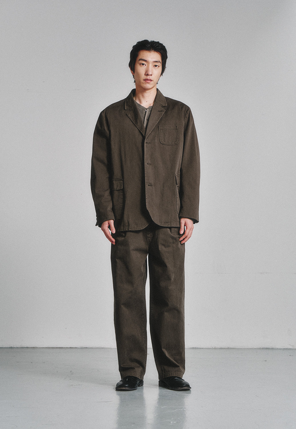 Art if acts - Washed 3 Button Blazer (Olive) product image 2 | TRAB K-Fashion Australia