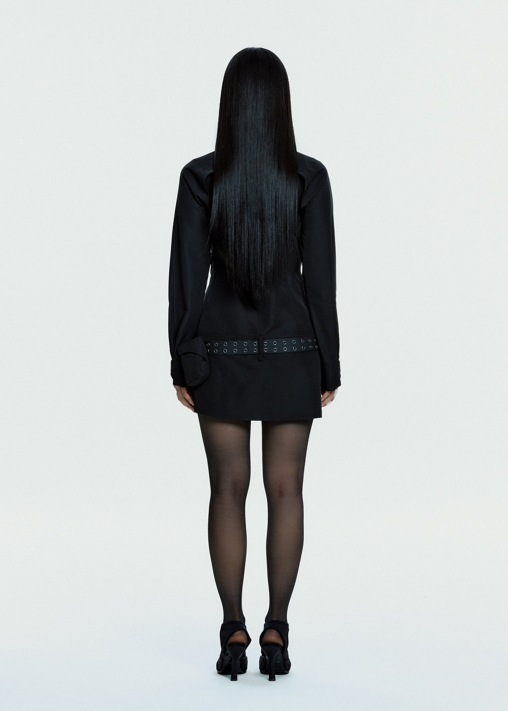 Hyein Seo - Convertible Dress w/ Detachable Mini Bag (Black) product image 8 | TRAB K-Fashion Australia