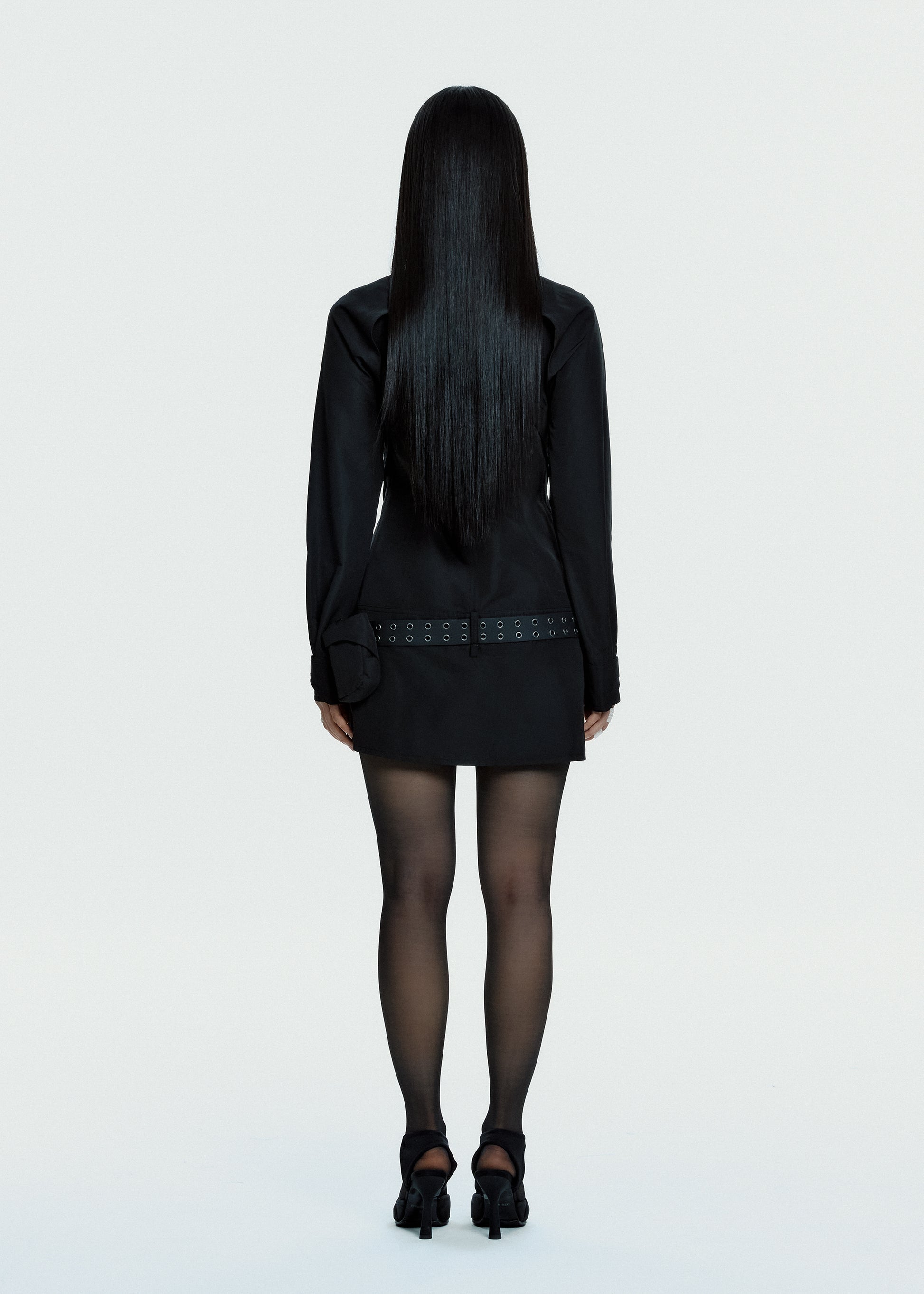 Hyein Seo - Convertible Dress w/ Detachable Mini Bag (Black) product image 4 | TRAB K-Fashion Australia