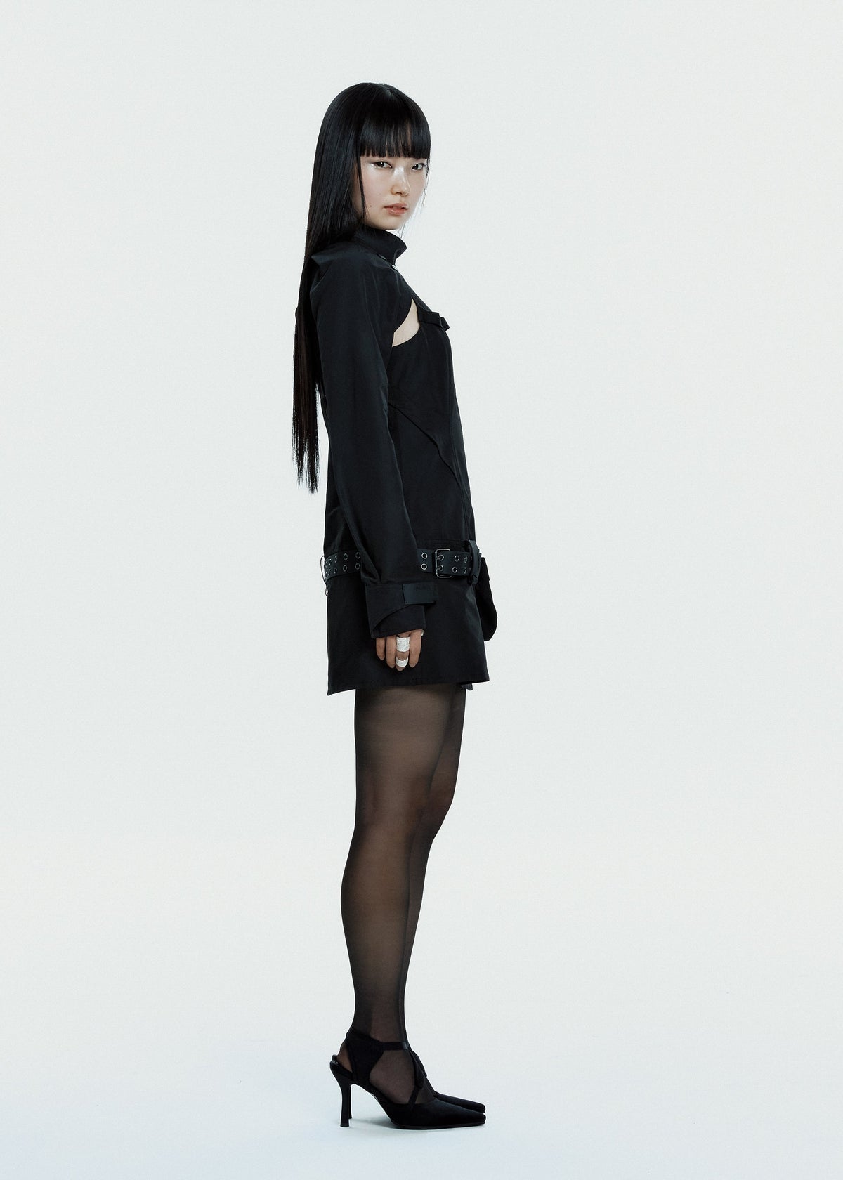 Hyein Seo - Convertible Dress w/ Detachable Mini Bag (Black) product image 7 | TRAB K-Fashion Australia