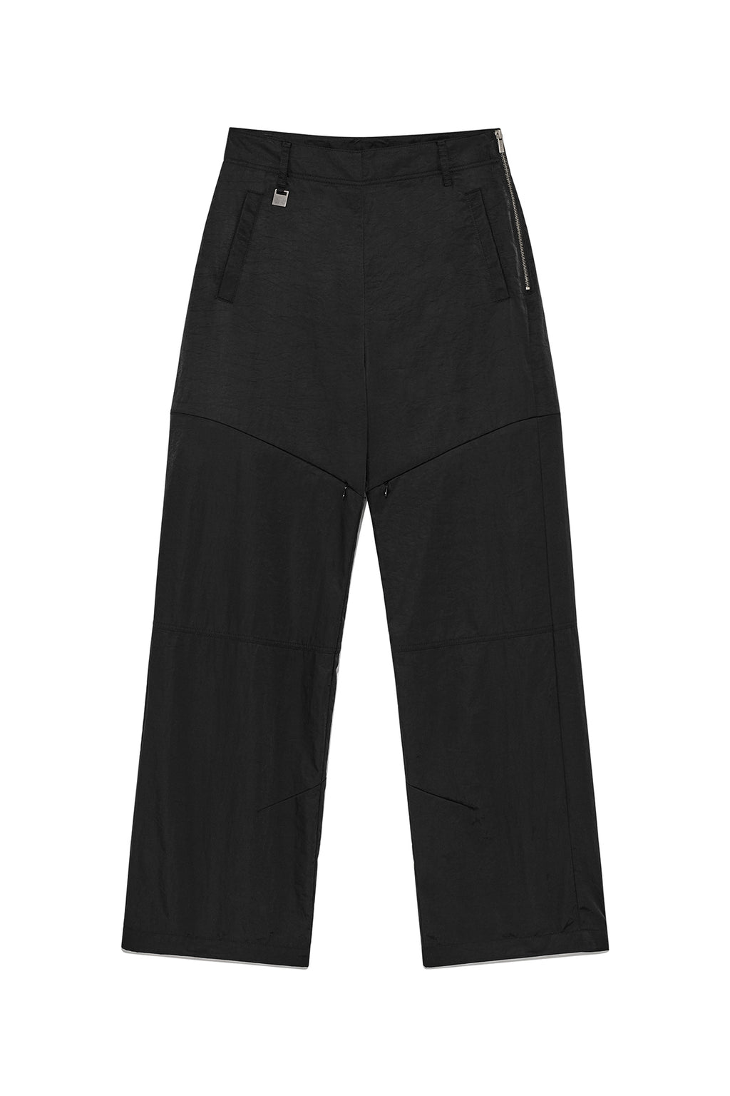 Matin Kim - Zipper Detail Nylon Pants (Black) product image 1 | TRAB K-Fashion Australia