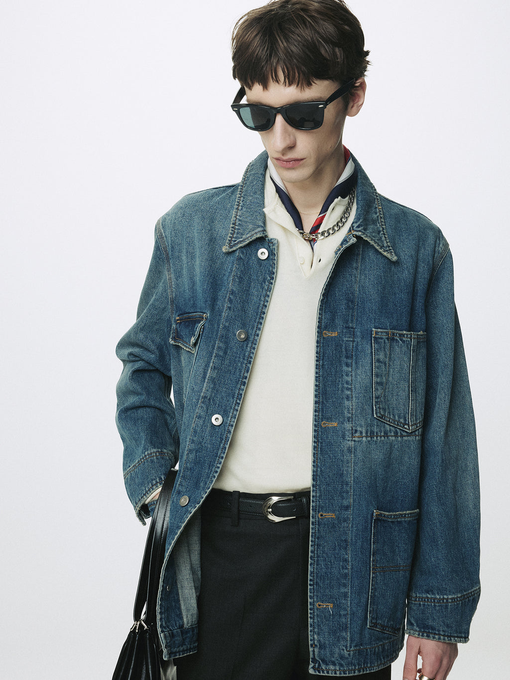 Tonywack - Garment Washed Denim Chore Jacket (Washed Blue) product image 5 | TRAB K-Fashion Australia