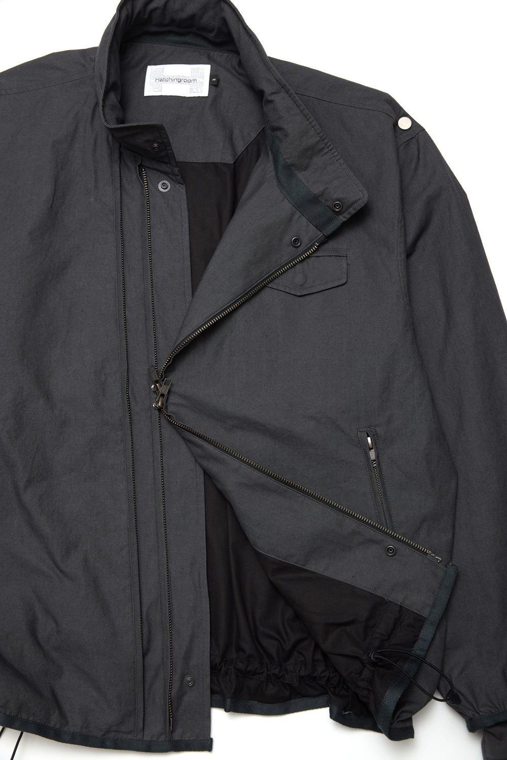 Hatchingroom - Diagonal Zip Jacket (Charcoal) product image 5 | TRAB K-Fashion Australia