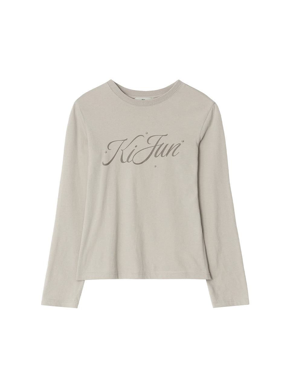 Kijun - Logo Studded Tee Taupe product image 7 | TRAB K-Fashion Australia