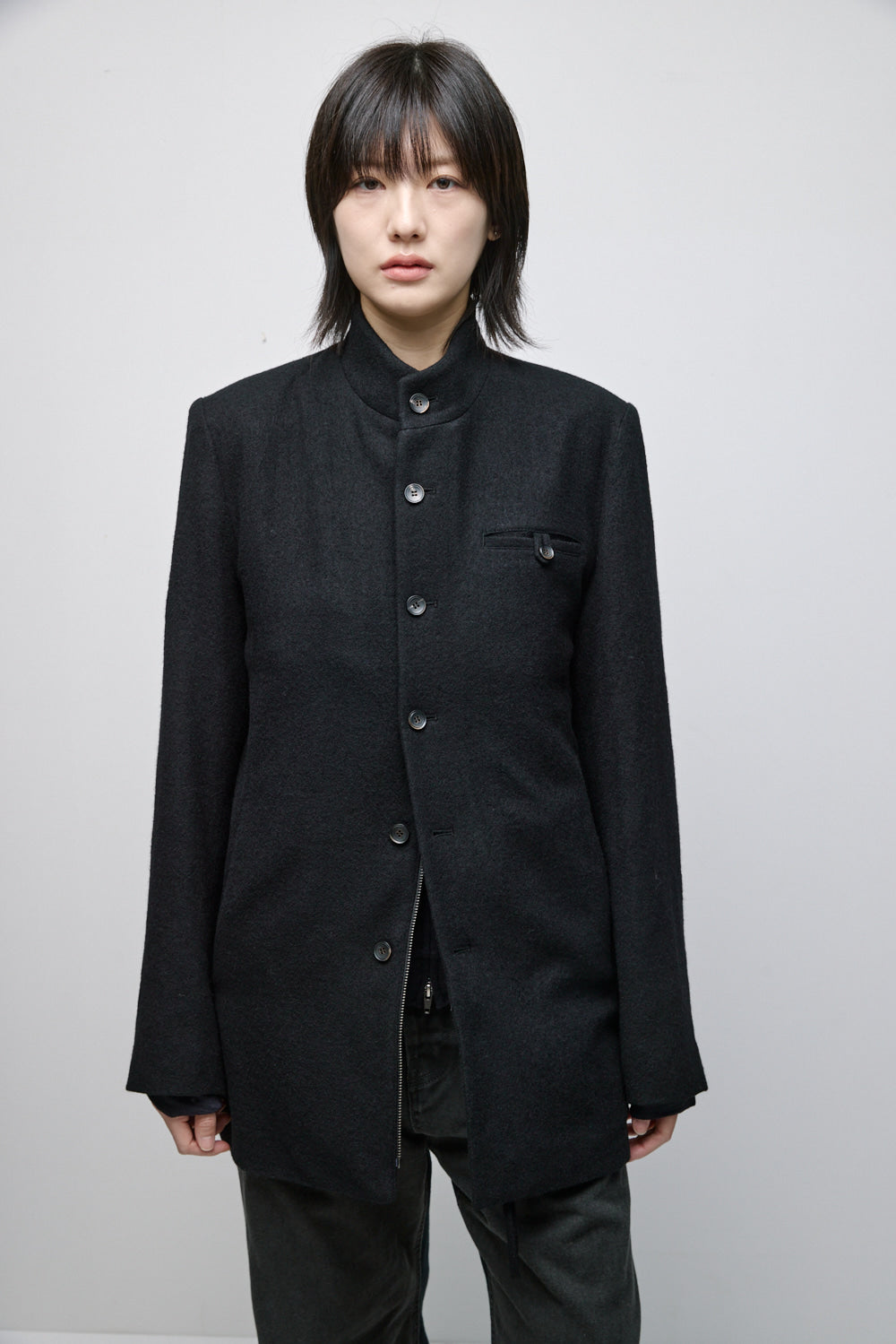 Hatchingroom - Stand Collar Coat (Black) product image 20 | TRAB K-Fashion Australia