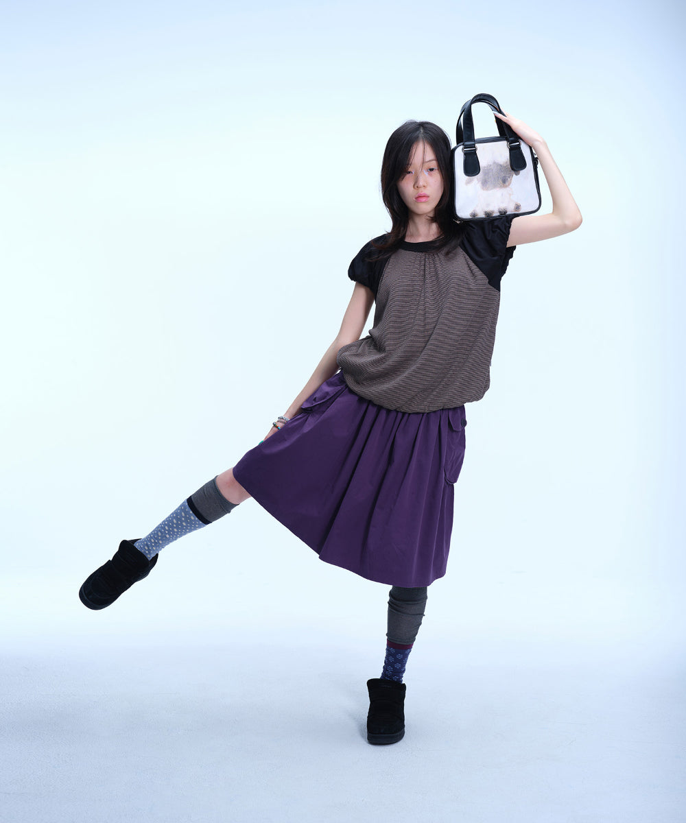 Coyseio - Puff Shirring T-Shirt (Black) product image 6 | TRAB K-Fashion Australia