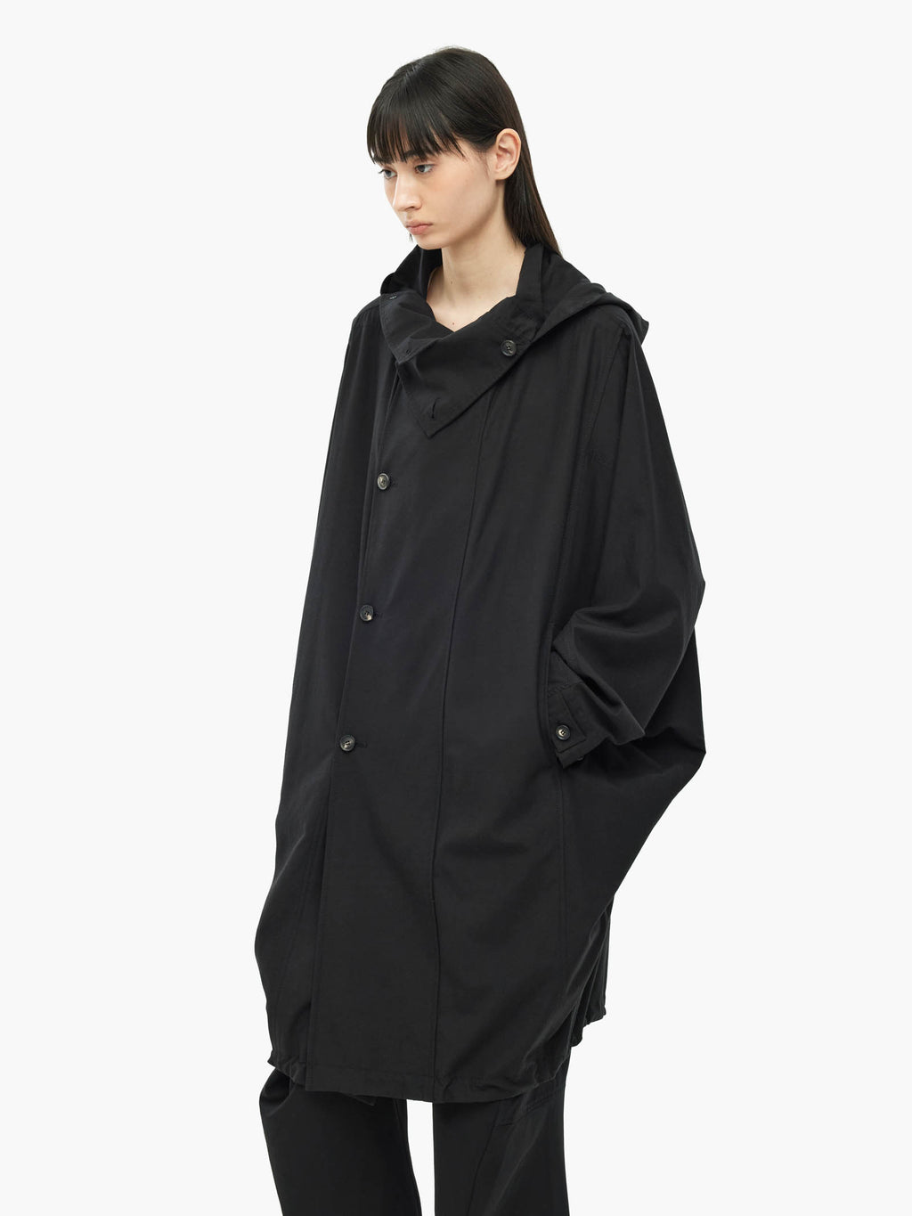 Jiyong Kim - Draped Coat (Black) product image 6 | TRAB K-Fashion Australia