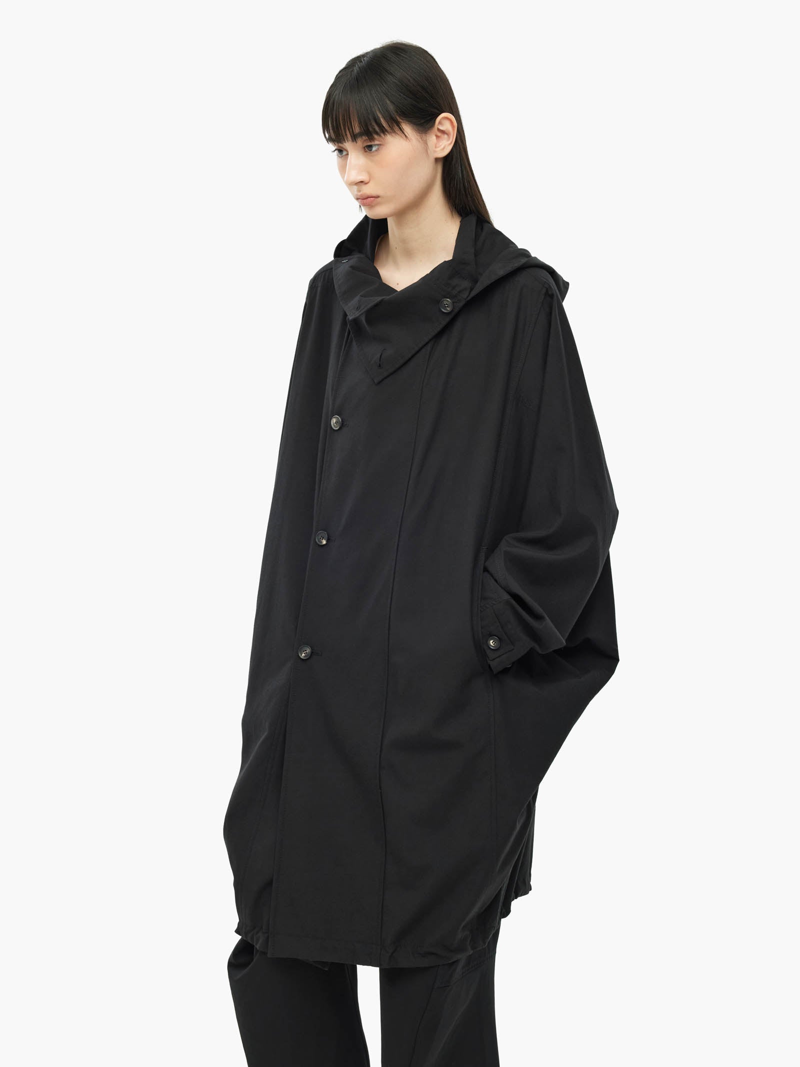 Jiyong Kim - Draped Coat (Black) product image 6 | TRAB K-Fashion Australia