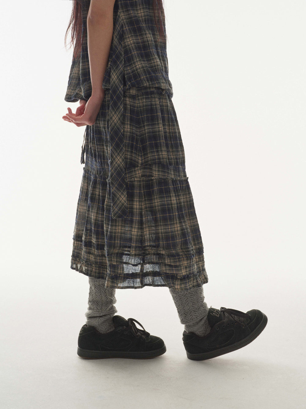 Coyseio - Shirring Midi Skirt Check product image 6 | TRAB K-Fashion Australia