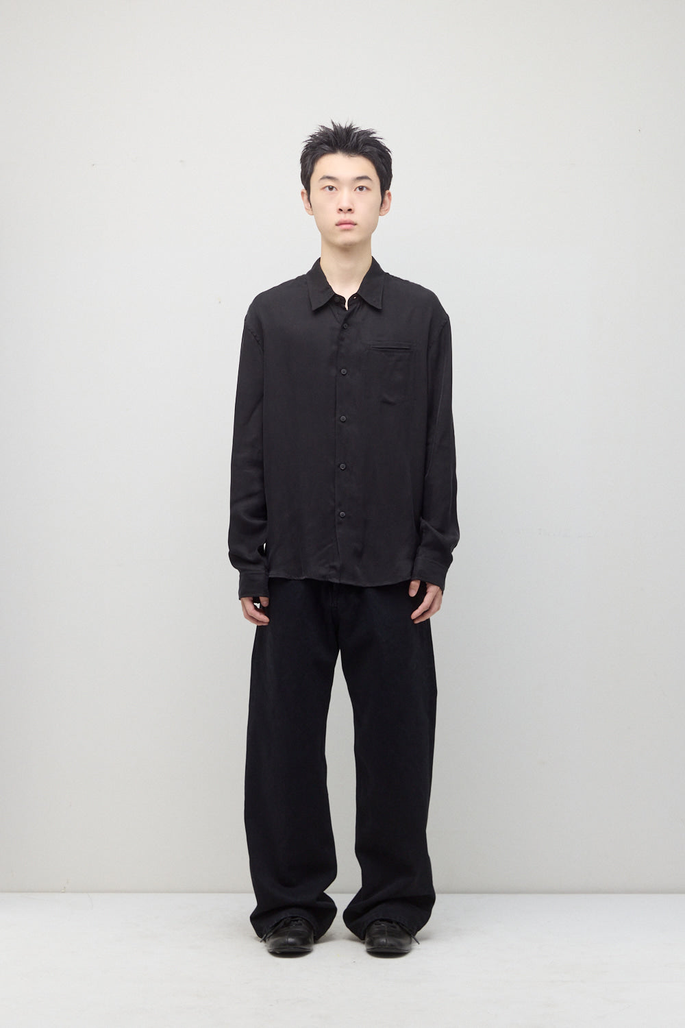 Hatchingroom - Drape Shirt (Black) product image 3 | TRAB K-Fashion Australia