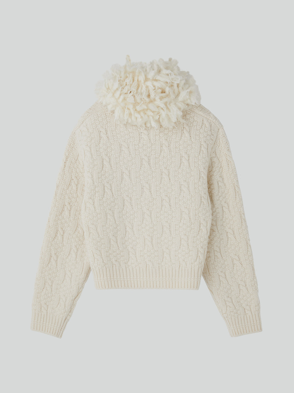 Recto - Fringe Muffler Knit Top (Cream) product image 7 | TRAB K-Fashion Australia