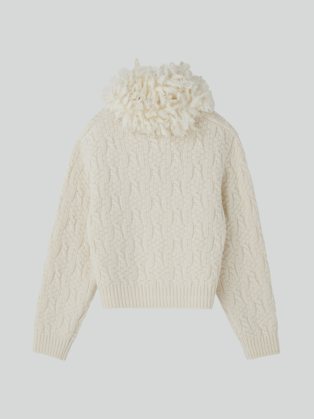 Recto - Fringe Muffler Knit Top (Cream) product image 7 | TRAB K-Fashion Australia