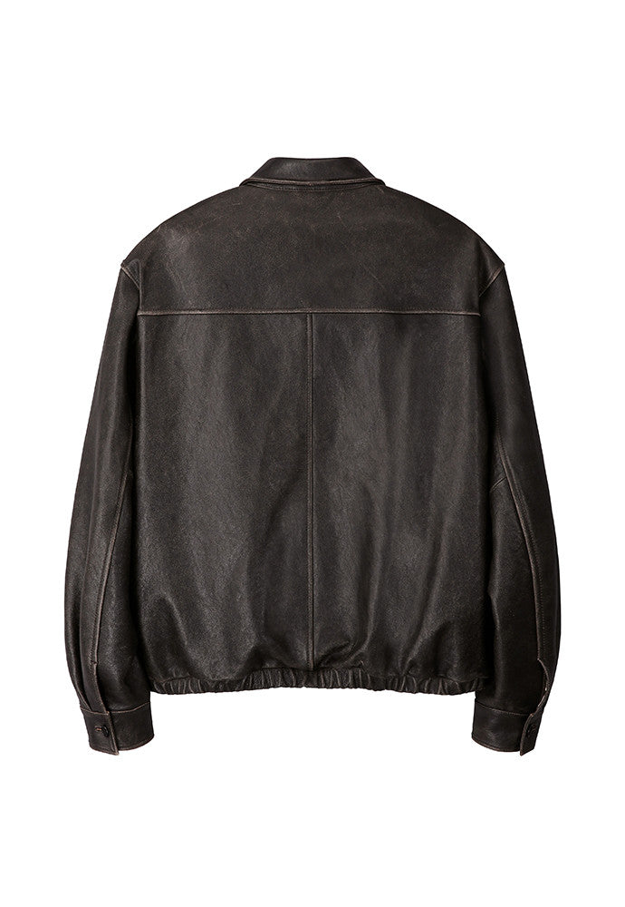 Art if acts - Vintage Leather Swing Jacket (Vintage Wood) product image 6 | TRAB K-Fashion Australia