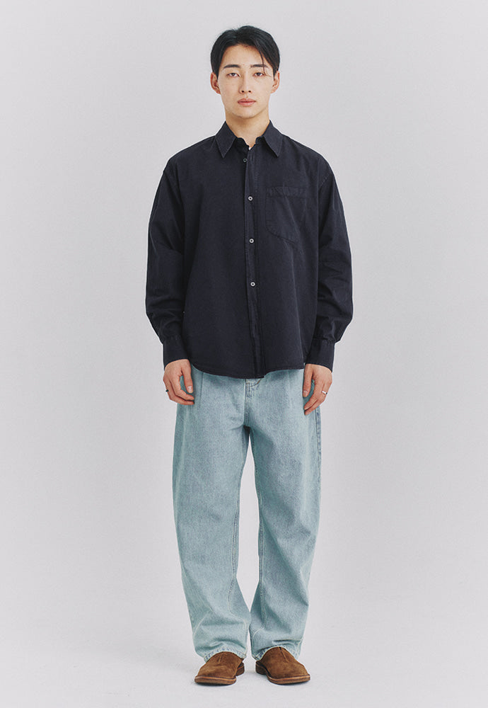 Art if acts - One Tuck Curve Denim Pants (Light Blue) product image 4 | TRAB K-Fashion Australia