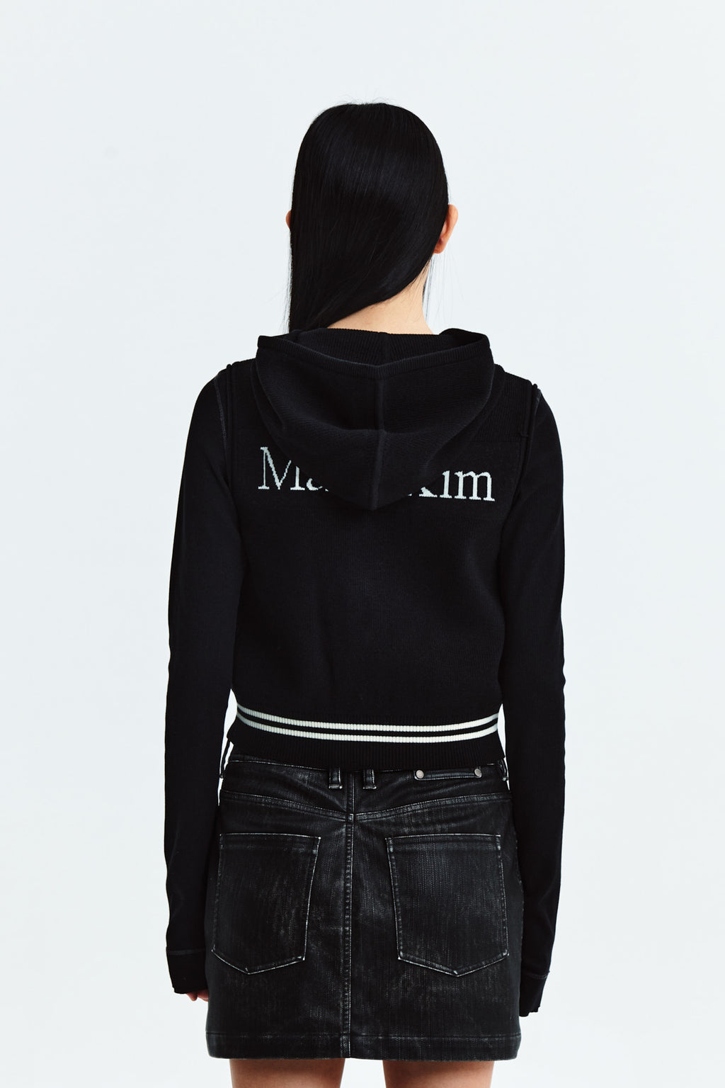 Matin Kim - Hoody Logo Knit Vest (Black) product image 11 | TRAB K-Fashion Australia