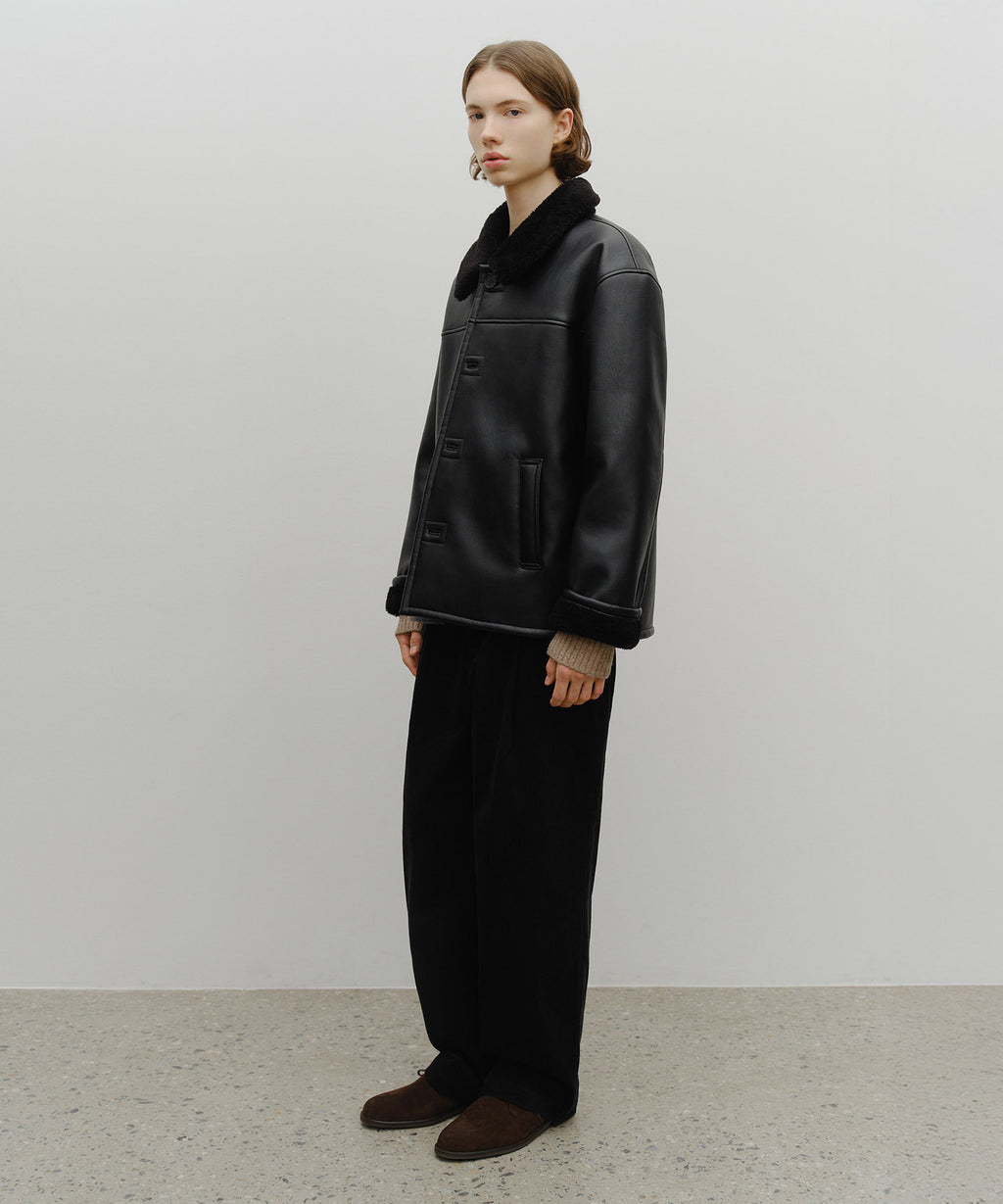 Marithe & Francois Girbaud - Faux Leather Over Fit Mustang Jacket (Black) product image 5 | TRAB K-Fashion Australia