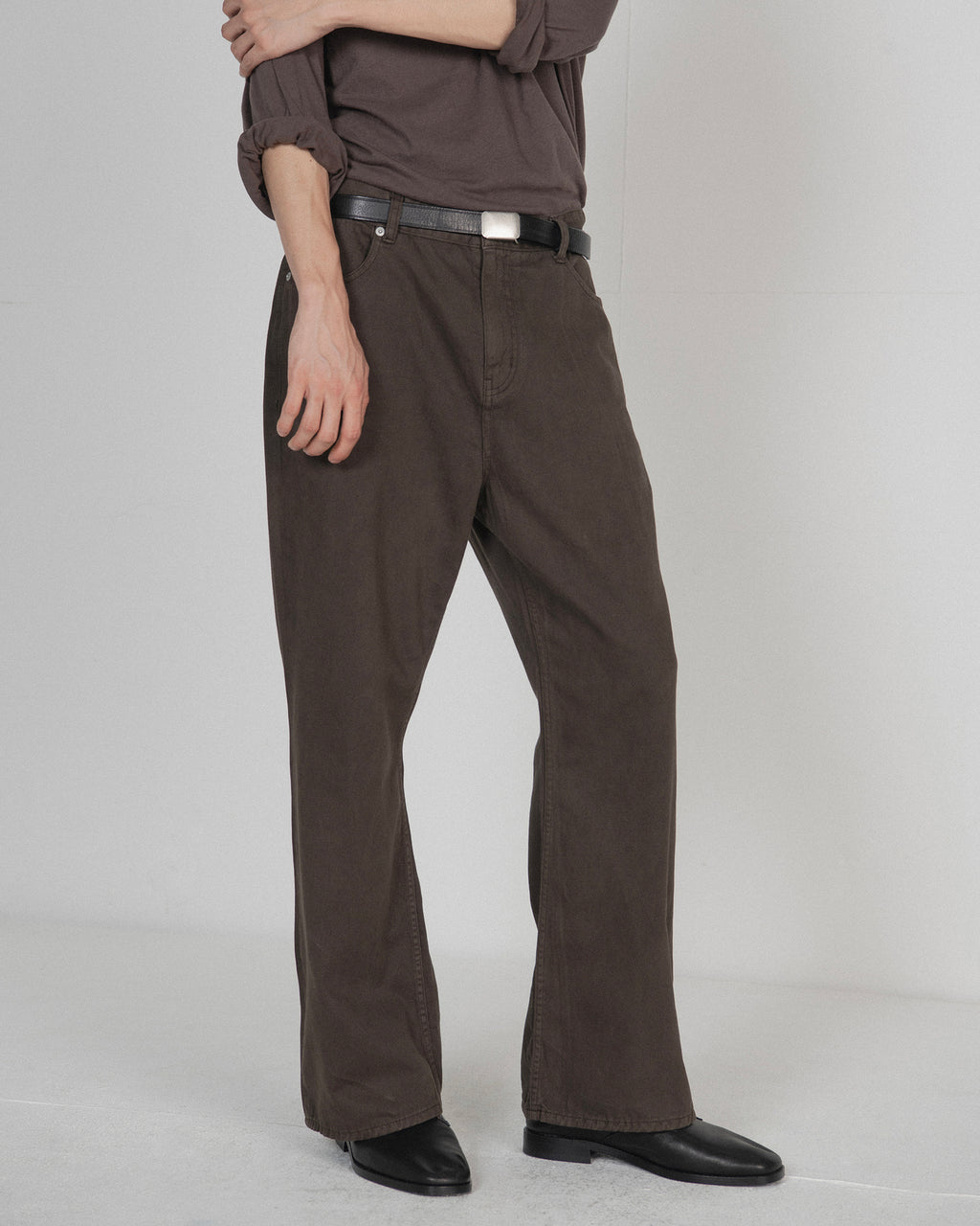 Brownyard - Washed Boots Cut Denim (Dark Brown) product image 2 | TRAB K-Fashion Australia
