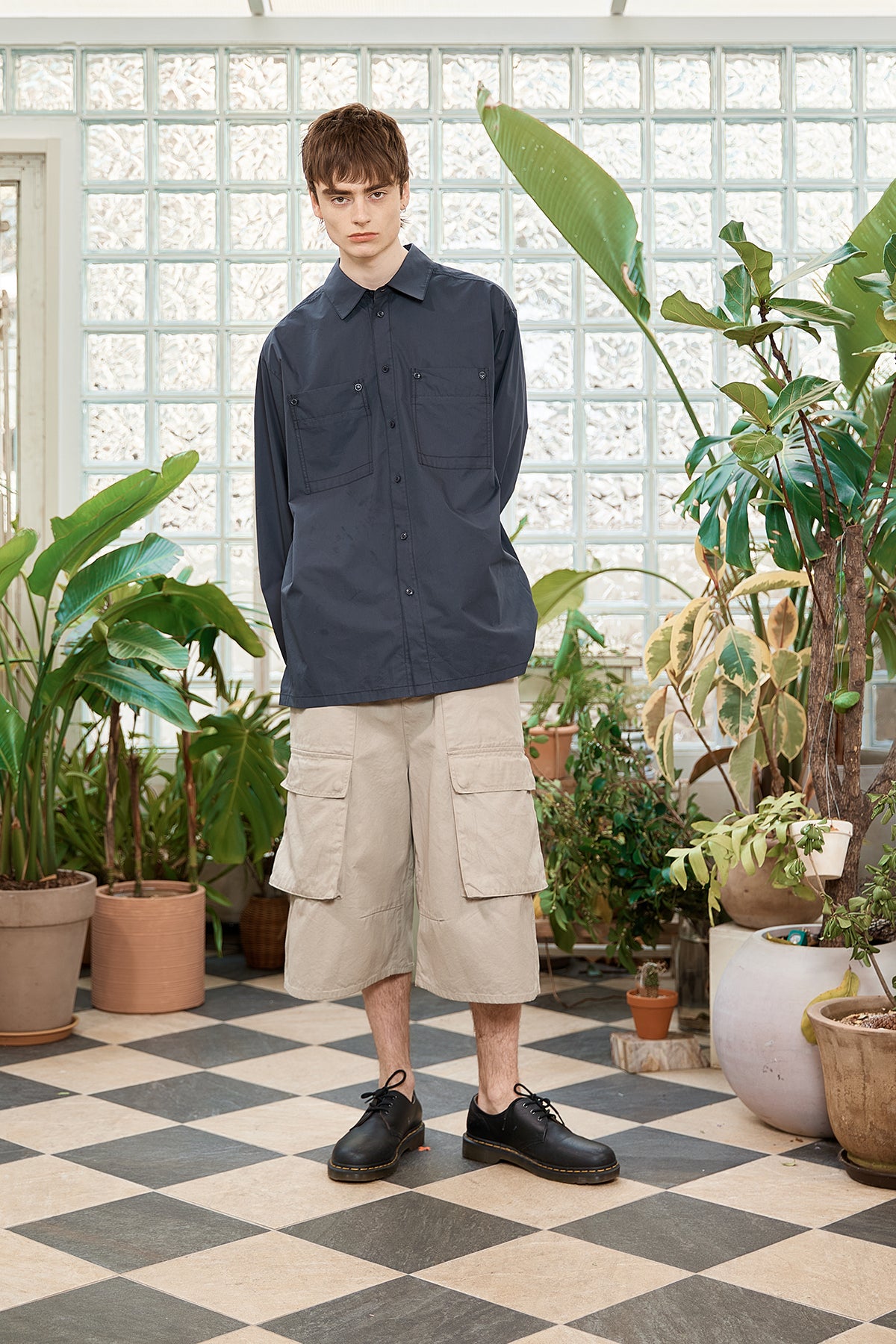 Matin Kim - Pocket Foldover Shirt (Charcoal) product image 10 | TRAB K-Fashion Australia