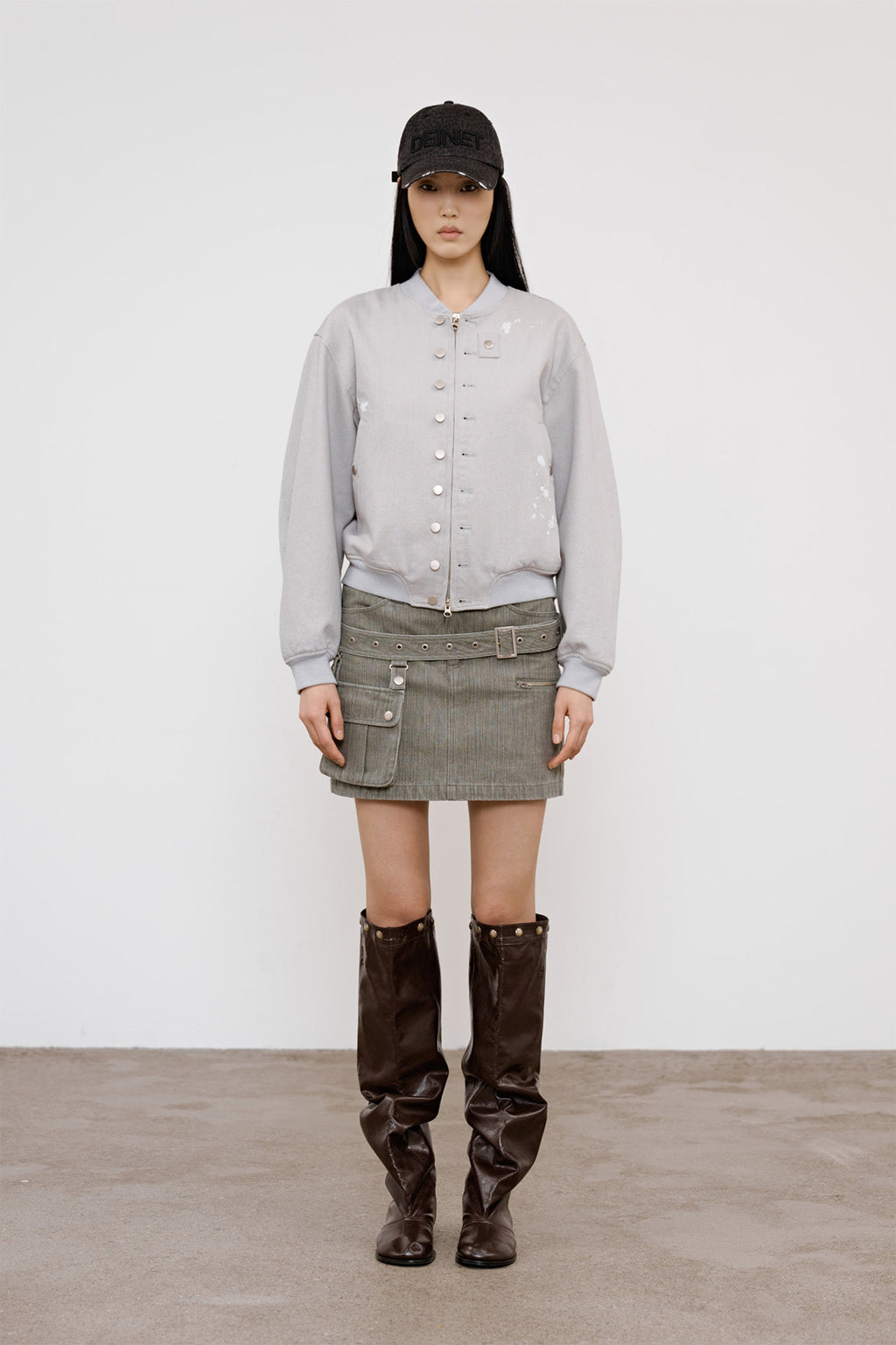 Deinet - Belted Tunnel Skirt (Khaki) product image 1 | TRAB K-Fashion Australia