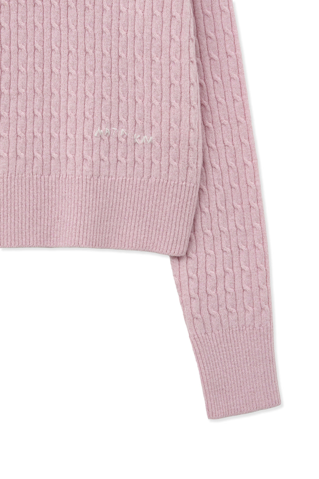 Matin Kim - Shiny Cable Pullover (Pink) product image 4 | TRAB K-Fashion Australia