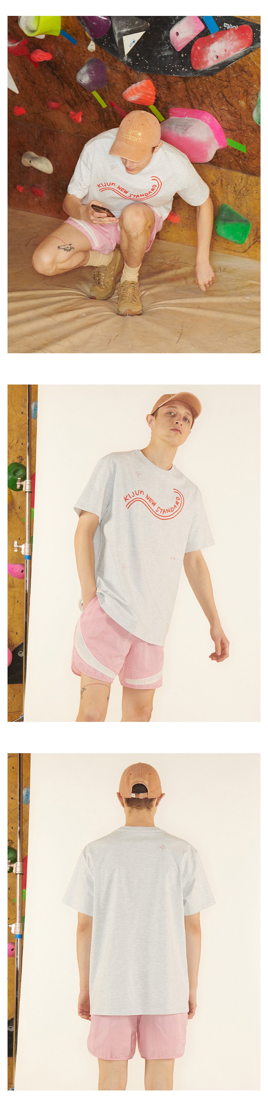 Kijun - New Standard T-shirt (White Pink) product image 2 | TRAB K-Fashion Australia