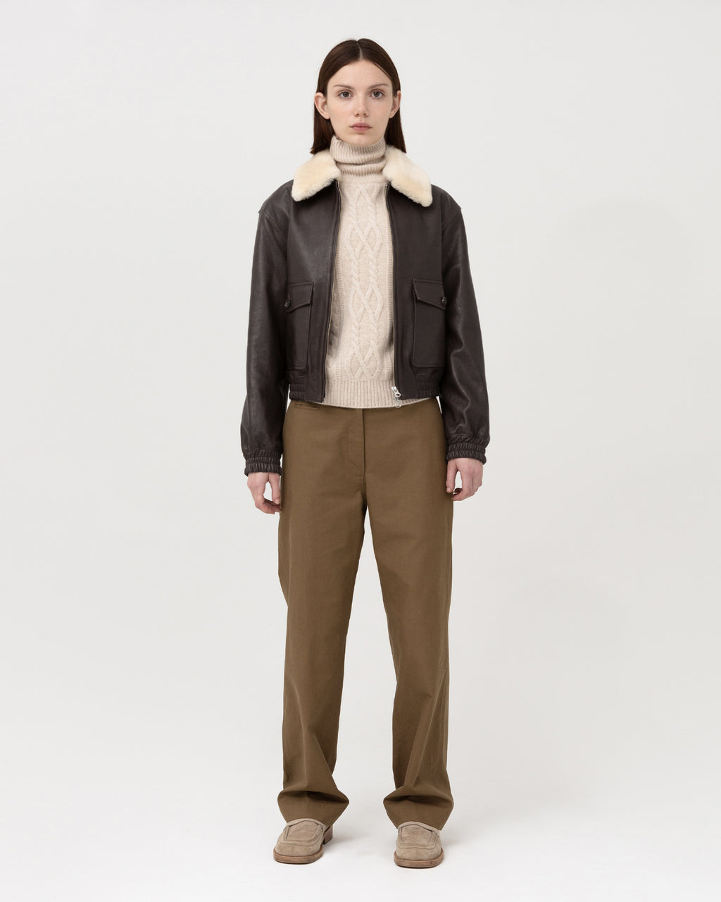 Brownyard - A-2 Leather Jacket (Brown) product image 2 | TRAB K-Fashion Australia