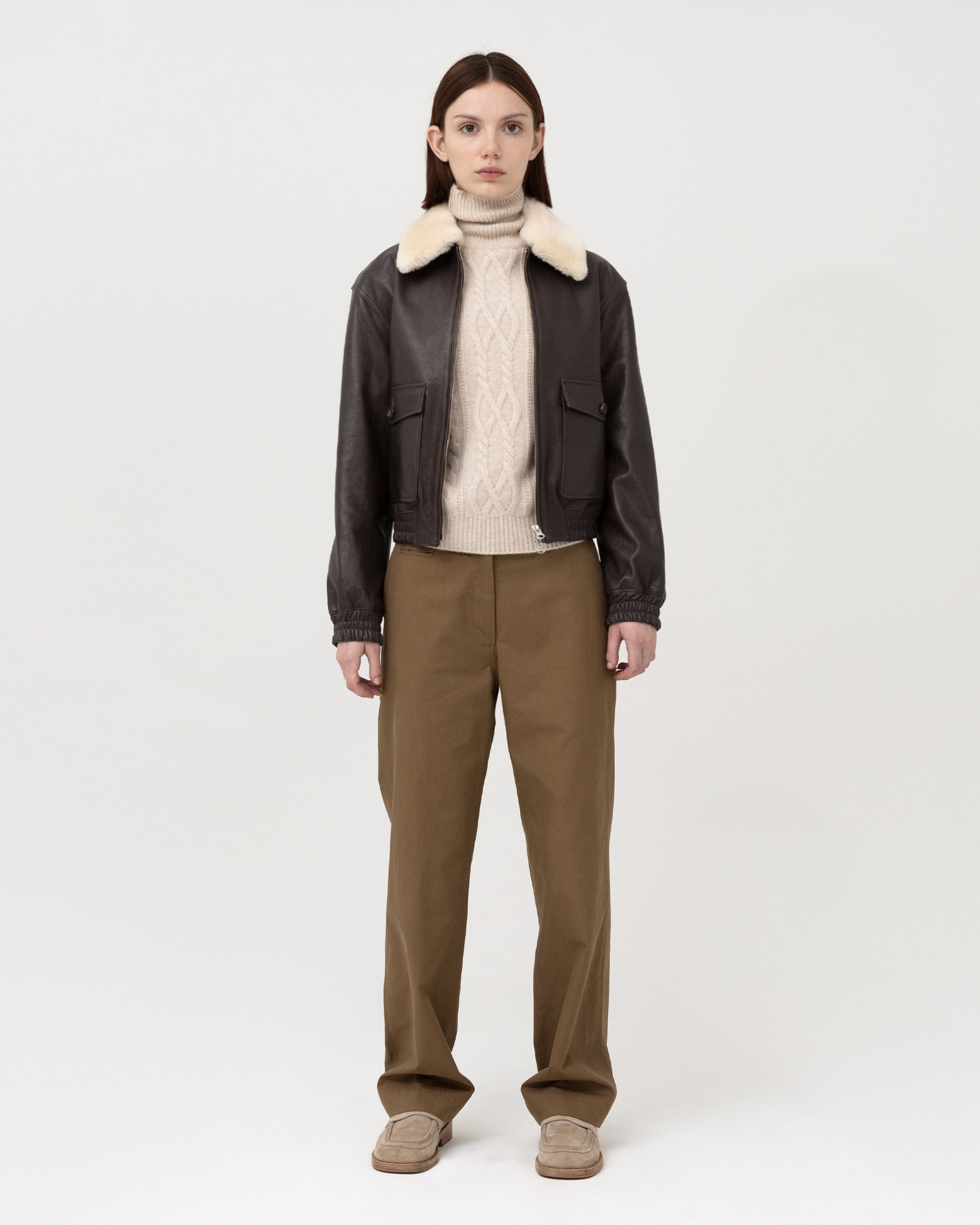 Brownyard - A-2 Leather Jacket (Brown) product image 2 | TRAB K-Fashion Australia