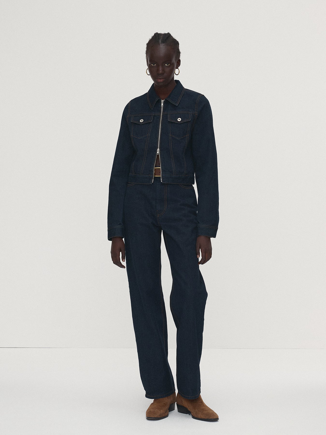 Tonywack - Rinsed Denim High Waist Wide Jeans (Blue) product image 1 | TRAB K-Fashion Australia