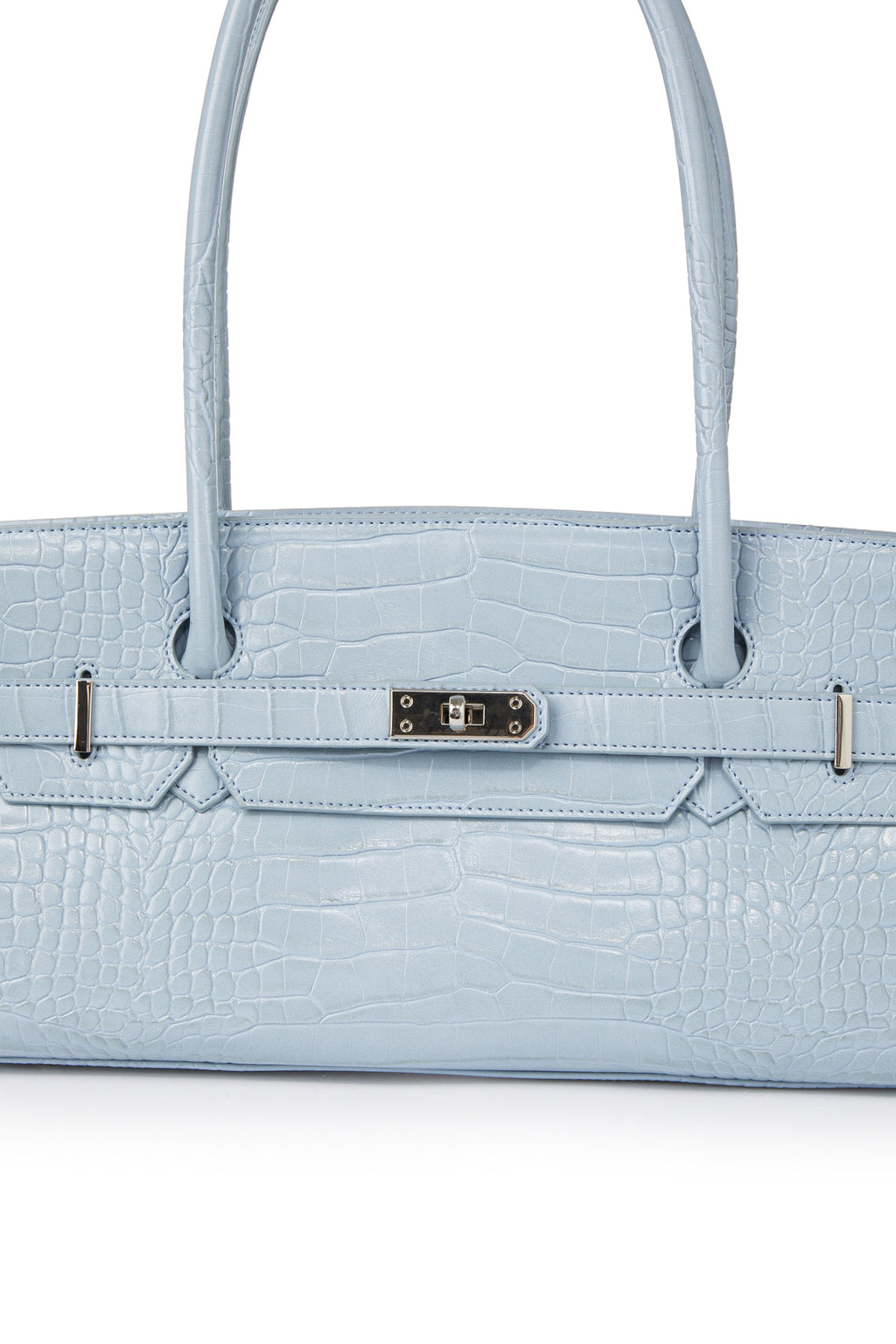 Deinet - Crocodile Pattern Two-Way Bag (Sky Blue) product image 6 | TRAB K-Fashion Australia