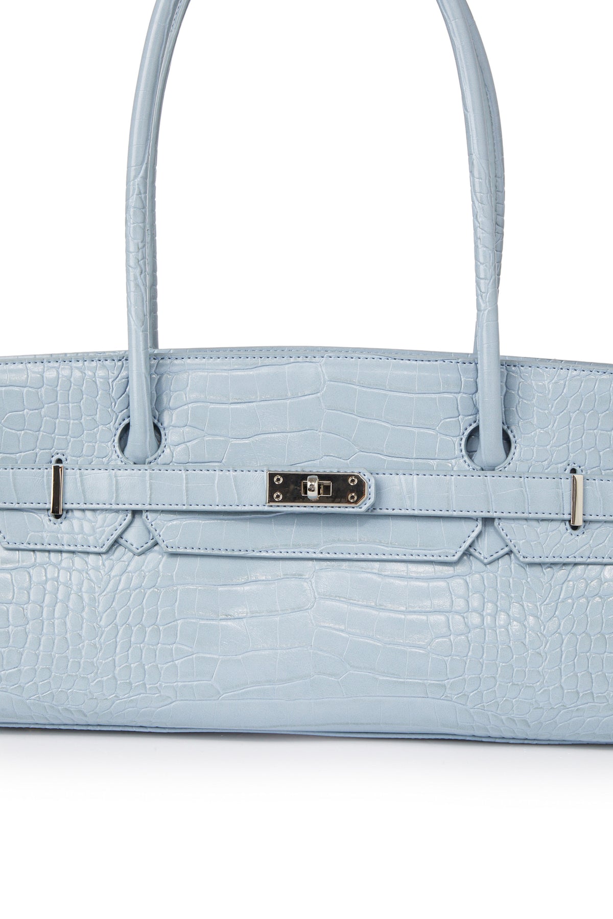 Deinet - Crocodile Pattern Two-Way Bag (Sky Blue) product image 6 | TRAB K-Fashion Australia