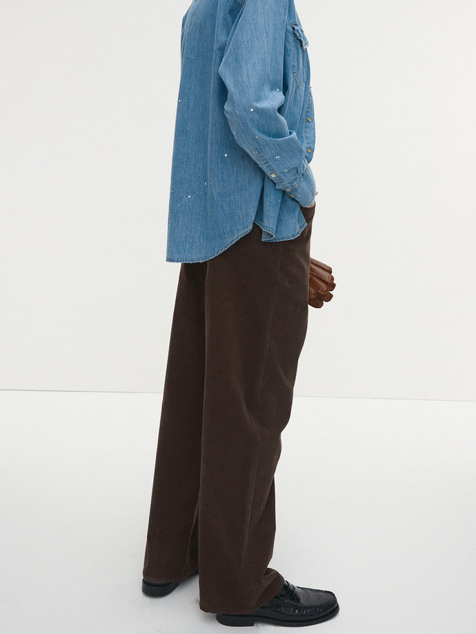 Tonywack - Corduroy Loose Flared Pants (Brown) product image 6 | TRAB K-Fashion Australia