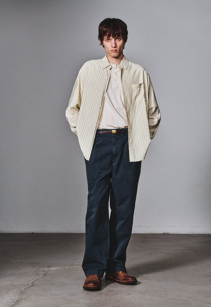 Art if acts - Wrinkle Rayon Shirt (Cream/Liberty Blue) product image 4 | TRAB K-Fashion Australia
