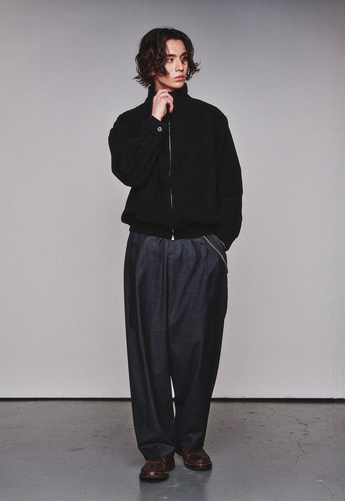 Art if acts - Belted Wool Side Two Tuck Pants (Charcoal) product image 4 | TRAB K-Fashion Australia