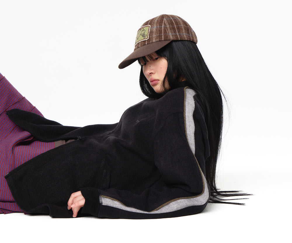 Coyseio - Peach Twill Jacket (Black) product image 3 | TRAB K-Fashion Australia