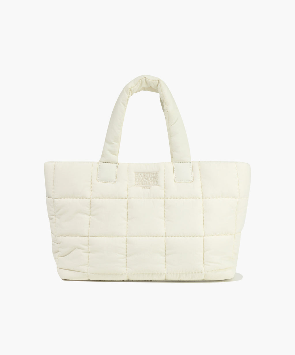 Marithe & Francois Girbaud - Classic Logo Padding Tote Bag (Ivory) product image 1 | TRAB K-Fashion Australia