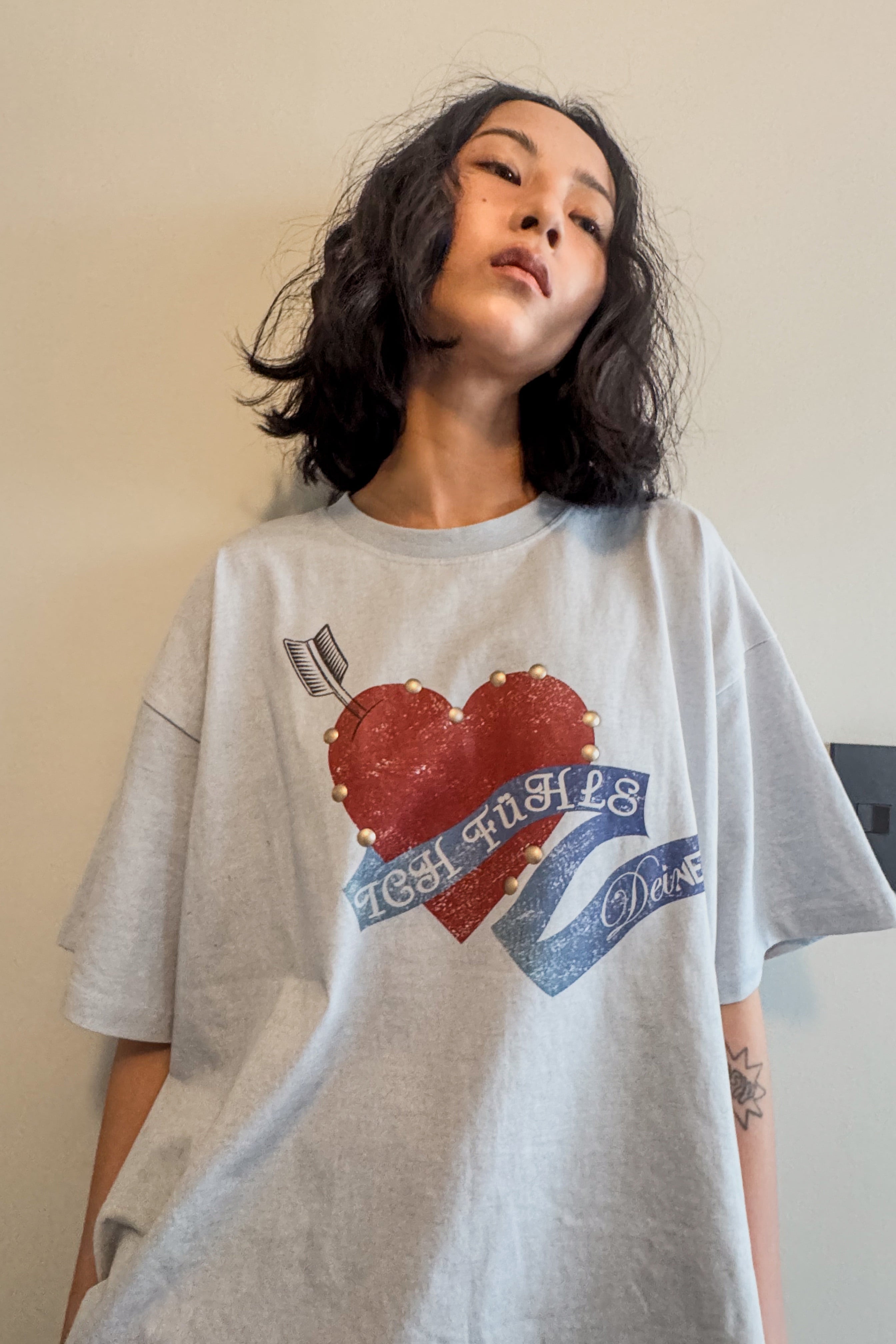 Deinet - Stud Heart T-Shirt (Ice Blue) product image 8 | TRAB K-Fashion Australia