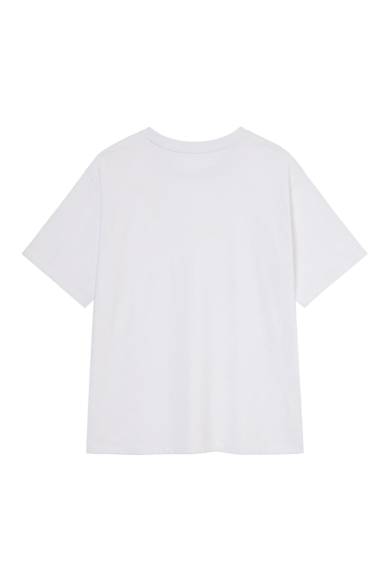 Deinet - Logo Embroidery Oversized T-Shirt (White) product image 2 | TRAB K-Fashion Australia