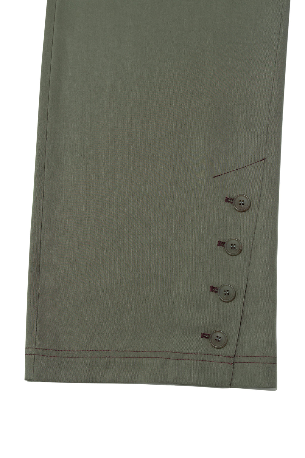 Matin Kim - Button Point String Wide Pants (Khaki) product image 5 | TRAB K-Fashion Australia