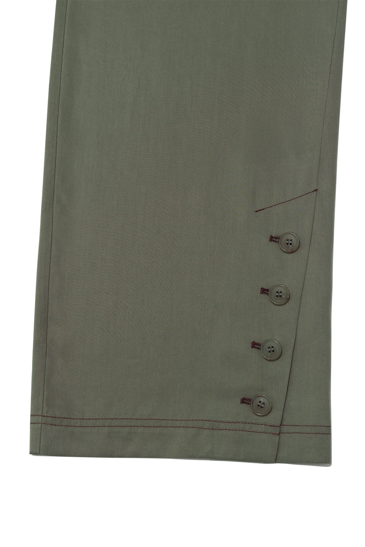 Matin Kim - Button Point String Wide Pants (Khaki) product image 5 | TRAB K-Fashion Australia