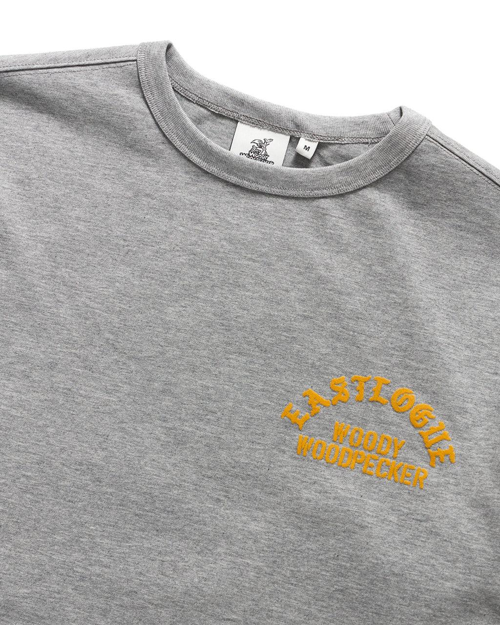 Eastlogue - Flocking And Embroidered Woody L.s T-shirts (Melange Grey) product image 3 | TRAB K-Fashion Australia