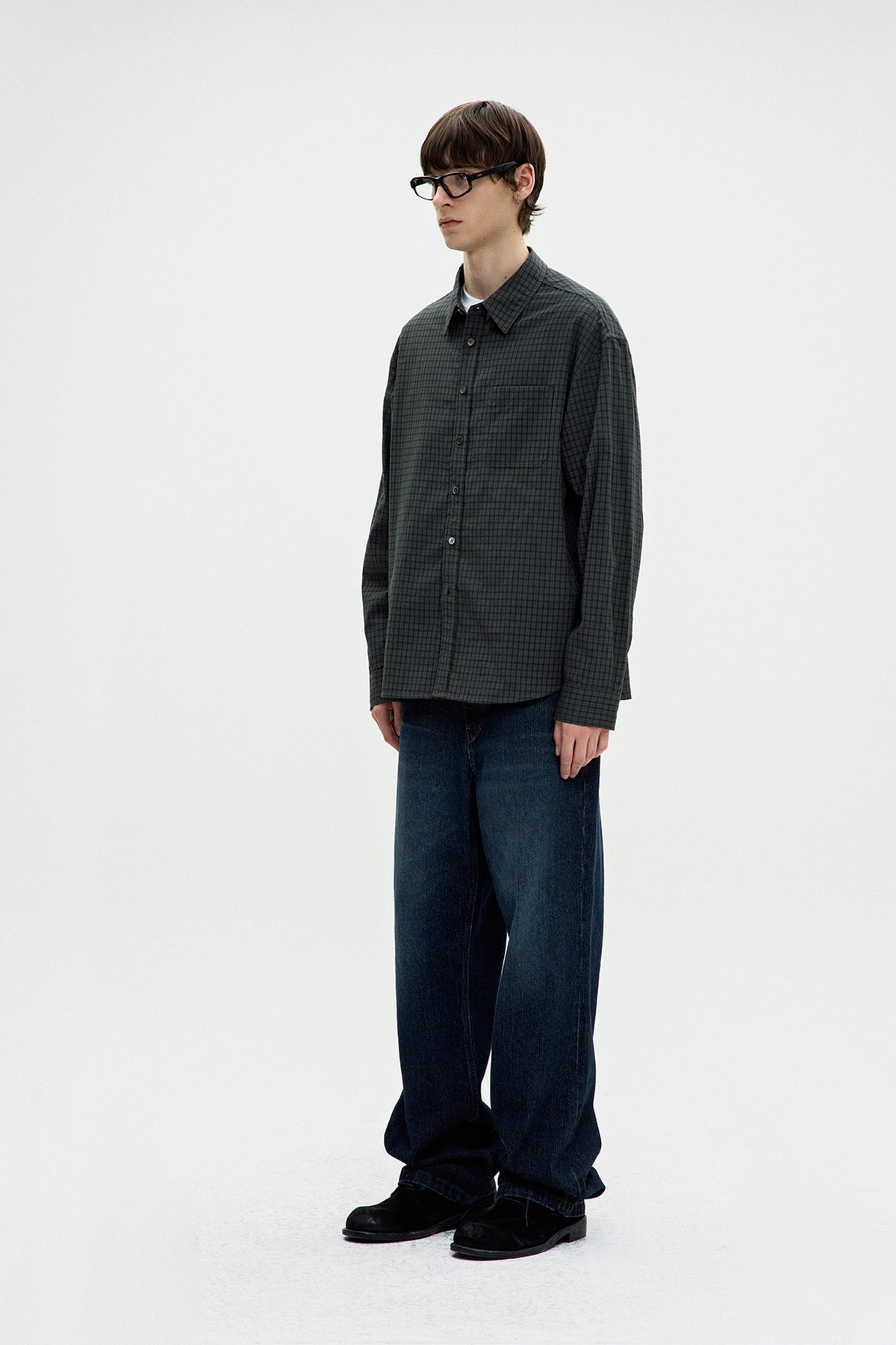 Coor - Plaid Seersucker Check Shirt (Green) product image 3 | TRAB K-Fashion Australia