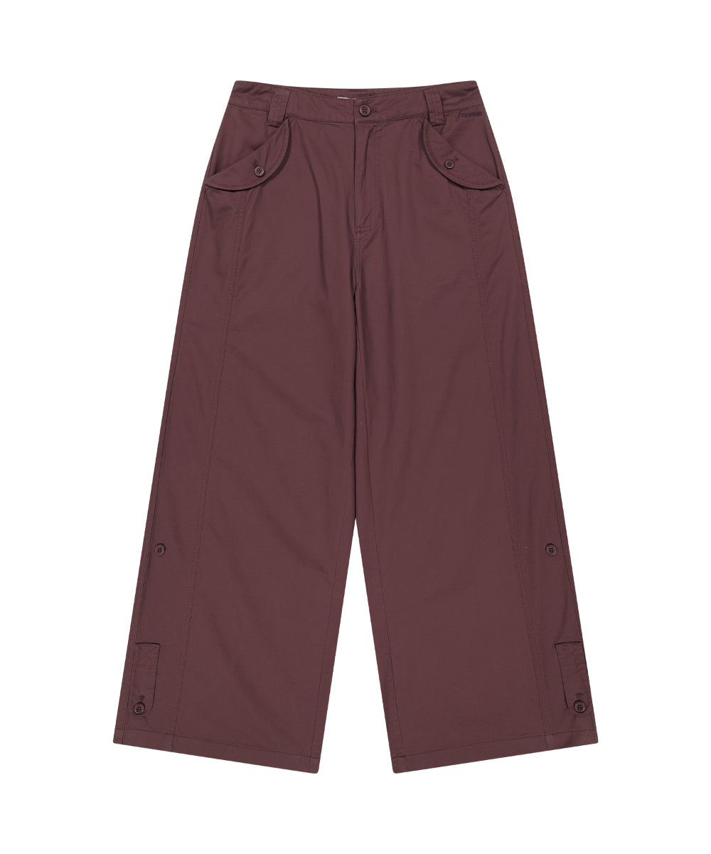 Coyseio - Washed Button Tab Pants (Wine) product image 9 | TRAB K-Fashion Australia