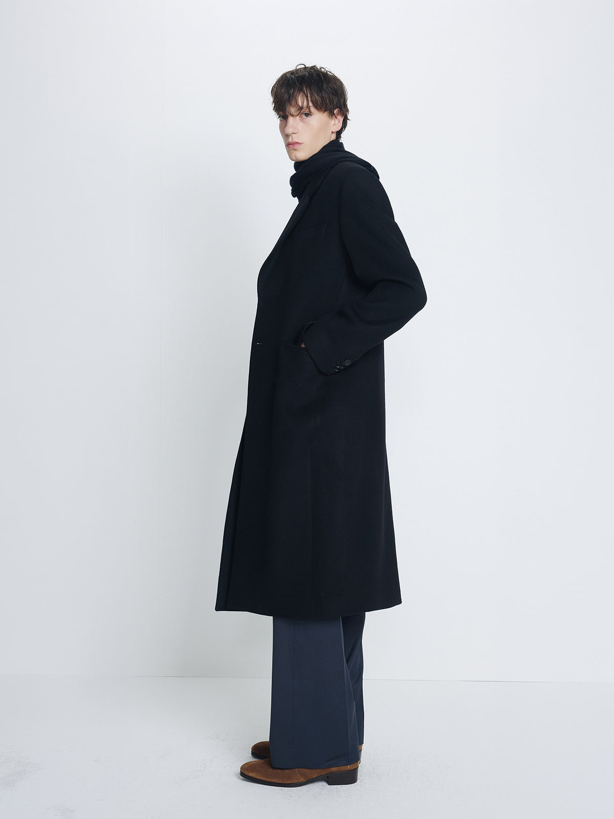 Tonywack - Wool And Cashmere Tailored Coat (Black) product image 2 | TRAB K-Fashion Australia